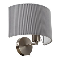 Arte Lamp A1021AP-1SS Mallorca Бра с выкл., серебро/серый текстиль A1021AP-1SS - фото 116343