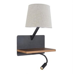 Favourite Бра D190*W285*H420/ 1*E27*40W, excluded + 1*LED*2W, 105LM, 3000K, included, SWITCHER, USB 2896-1W - фото 116526