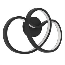 Eglo 900949 Бра GIANELLA, 12W (LED), 3000K, 1100lm, L365, B240, H100, сталь, черный / пластик, белый 900949 - фото 116662