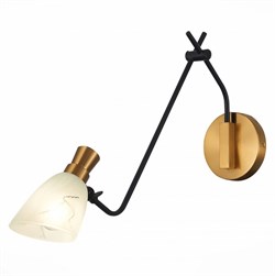 Evoluce SLE205401-01 бра чёрный, латунь / белый E14 1*60W SLE205401-01 - фото 117102