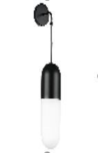 Lightstar 690617 (MB22501-1A ) Бра RAMO 1х40W E14 ЧЕРНЫЙ МАТОВЫЙ/БЕЛЫЙ (в комплекте), шт 690617 - фото 117103