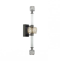 Odeon Light 5427/28WL L-VISION ODL_EX24 21 черный хром/белый/дымчатый/коньячный/металл/стекло/акрил Бра LED 28W 3000K KLIFF 5427/28WL - фото 117125