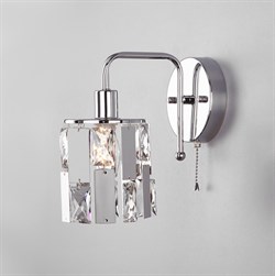 Eurosvet Бра с хрусталем 10101/1 хром/прозрачный хрусталь Strotskis a044101 - фото 117346