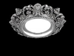 Gauss Светильник Antique Gu5. 1/40 круг, серебро/черный CA045 - фото 11754