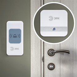 ЭРА Звонок дверной C95 беспроводной, от сети, белый, 52 мелодии Б0054088 - фото 118087