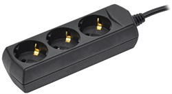 IEK GENERICA Удлинитель У03 3 места с/з 3м 3х1мм2 10А 250В чер. WYP10-10-03-03-Z-K02-G - фото 118298