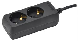 IEK Удлинитель У02 2 места с/з 3м 3х1мм2 16А 250В чер. WYP10-16-02-03-Z-K02 - фото 118352