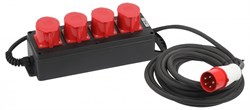 ЭРА Удлинитель силовой ЭРА IND380-U-4e-5x4-10m-IP44 на 380В на каучуковой колодке 4 розетки 4xCEE 5P 10м КГ 5х2,5 32A IP44 Б0057319 - фото 118421