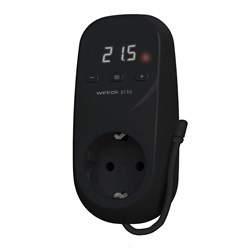 Welrok pt bk Терморегулятор цифровой с индикацией температуры в розетку 16 А, 
3000 ВА,
0…30  °С 4660251140687 - фото 118443