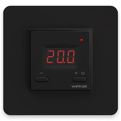 Welrok st bk Терморегулятор цифровой с индикацией температуры 16 А, 
3000 ВА,
5…40  °С 4660251140564 - фото 118463