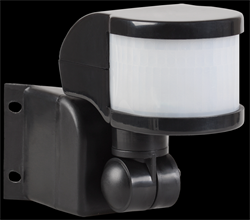 IEK Датчик движения ДД 018В черный, макс. нагрузка 1100Вт, уг 270град, дальность 12м, IP44, LDD10-018B-1100-002 - фото 118724