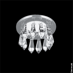 Gauss Светильник Brilliance Gu5.3 1/30 кристалл/хром PT001 - фото 11901