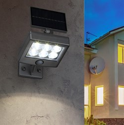 ЭРА ERAFS048-08 Прожектор с датчиком движения, на солнечной батарее, 6LED, 150 lm Б0044248 - фото 119395
