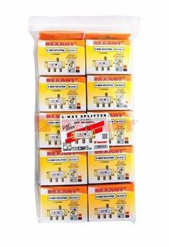 Делитель ТВ х 3 + 4шт. F "BOX" 5-1000 МГц "GOLD" Rexant 05-6102-1 - фото 122215