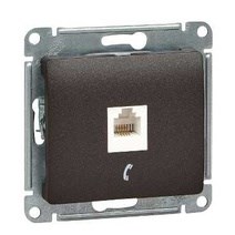 Glossa шоколад Мех розетка телефонная RJ11 GSL000881T - фото 12573