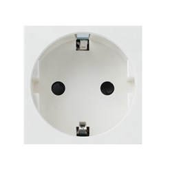 EKF PROxima Розетка 45х45 (2 модуля), с заземлением. белая, прямая. - фото 126158