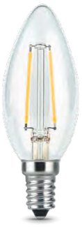 Gauss Лампа Filament Свеча 5W 420lm 2700К Е14 LED 103801105 - фото 34171