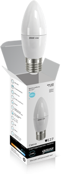 Gauss Лампа Elementary Свеча 6W 450lm 4100K Е27 LED 33226 - фото 34178