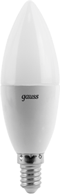 Gauss Лампа Свеча 6.5W 520lm 3000К E14 LED 103101107 - фото 34198