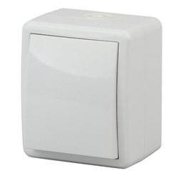 Выключатель IP54 одноклавишный Эра Эксперт Белый 11-1401-01 (Б0020669) - фото 41671