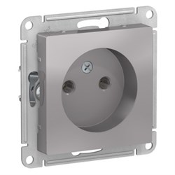 Systeme Electric AtlasDesign алюминий розетка без заземления, 16А, механизм ATN000341 - фото 45077