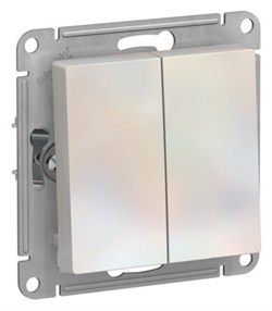 Systeme Electric AtlasDesign жемчуг выключатель 2-клавишный сх.5, 10АХ, механизм ATN000451 - фото 45099