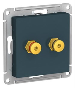 Systeme Electric AtlasDesign изумруд Аудиорозетка двухместная ATN000887 - фото 45411