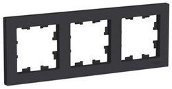 Systeme Electric AtlasDesign карбон рамка 3-ая, универсальная ATN001003 - фото 45661