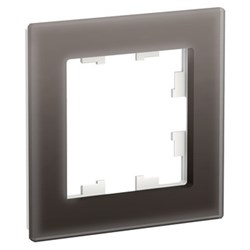 Systeme Electric AtlasDesign Nature стекло мокко рамка 1-ая ATN320601 - фото 45715