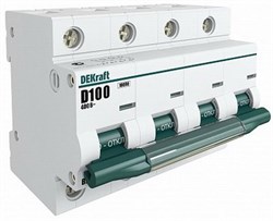 Dekraft Автоматический выключатель 4Р 100А х-ка D ВА-201 10кА 13024DEK - фото 48083