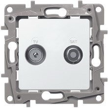 Legrand Etika белый розетка TV/SAT 2-х кабельная 672257 - фото 61652