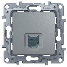 Legrand Etika алюминий розетка компьютерная RJ45, категория 5е UTP 672441 - фото 61788