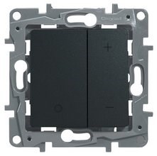 Legrand Etika антрацит светорегулятор нажимной, 400Вт 672618 - фото 61828