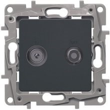 Legrand Etika антрацит розетка TV/SAT 2-х кабельная 672657 - фото 61842