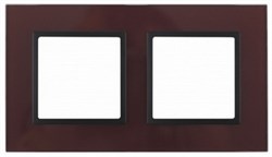 2 постовая рамка бордо ЭРА Элеганс 14-5102-25 - фото 62332