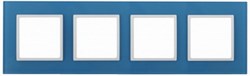 4 постовая рамка голубой ЭРА Элеганс 14-5104-28 - фото 62432