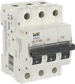 IEK ARMAT Автоматический выключатель M10N 3P C 40А AR-M10N-3-C040 - фото 63264