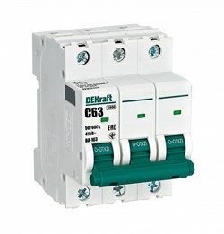 Dekraft Автоматический выключатель 3Р 63А х-ка C ВА-103 6кА 12311DEK - фото 65295
