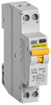 IEK KARAT Дифференциальный автоматический выключатель АВДТ32ML тип A С20 30мА MVD12-1-020-C-030-A - фото 66170