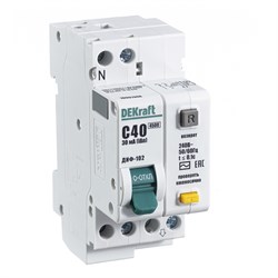 Dekraft ВДТ 2P 32А 300мА тип AC 6кА УЗО-03 14226DEK - фото 67390