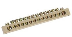 IEK Шина PEN земля-ноль 6х9мм 14/2 (14групп/креп по краям) YNN11-14-100 - фото 67622