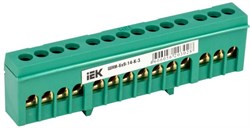 Шина IEK PE ШНИ-6х9-14-К-З YNN10-69-14KD-K06, в корпусном изоляторе на DIN-рейку - фото 67635