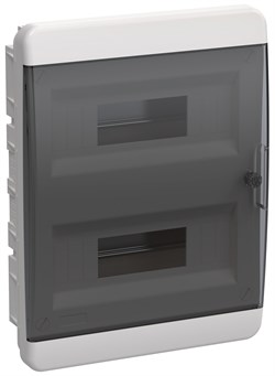 IEK TEKFOR Корпус пласт. ЩРВ-П-24 IP41 черн. прозр. дверь - фото 68513