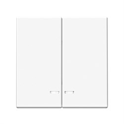 Systeme Electric ArtGallery Белый Выключатель 2-клавишный с подсветкой, сх.5а, 10АХ, механизм, быстрозажим. клем. GAL000153S - фото 68745