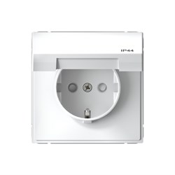 Systeme Electric ArtGallery Белый Розетка с заз.со шт.с крышк, 16А, IP44,  механизм, быстрозажим. клем. GAL440146S - фото 68749