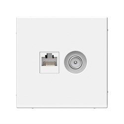 ArtGallery Лотос Розетка двойная ТВ + компьютерная RJ45, кат. 5Е GAL001389 - фото 68842