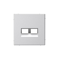 Systeme Electric ArtGallery Алюминий Накладка двойная для информационных функций типа Keystone GAL000390 - фото 68895