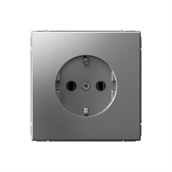 Systeme Electric ArtGallery Сталь Розетка с заземлением, 16А, механизм, быстрозажим. клем. GAL000943S - фото 68923