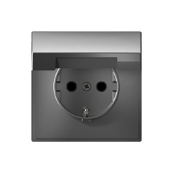 Systeme Electric ArtGallery Сталь Розетка с заземл. со шторк. с крышк., 16А, IP20,  механизм, быстрозажим. клем. GAL000946S - фото 68926