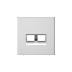 Systeme Electric ArtGallery Сталь Накладка двойная для информационных функций типа Keystone GAL000990 - фото 68961